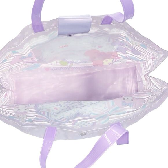 Sanrio BonBonRibbon Candy Vinyl Tote Bag w/Snap Pink Bow Cute 2012, 2015 Rare - Picture 5 of 12